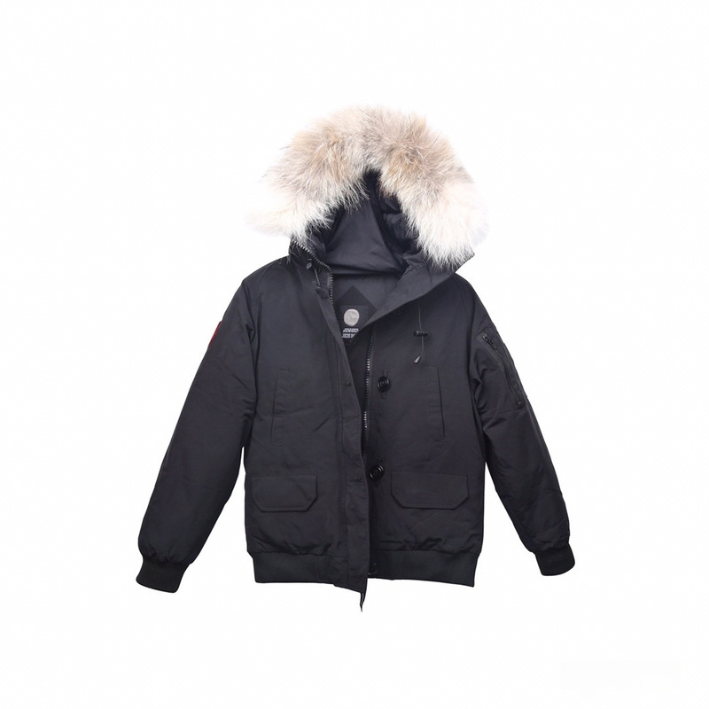 Canada Goose down Jacket Model 02 with Fleece Lining and Thickened Wolf Fur Hooded Coat, American Version Couple's Same Style Parka Canada Goose down Jacket Model 02 with Fleece Lining and Thickened Wolf Fur Hooded Coat, American Version Couple's Same Style Parka