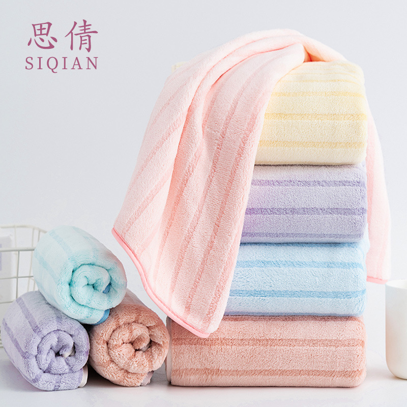 Coral Japanese dry soft towel for face washing