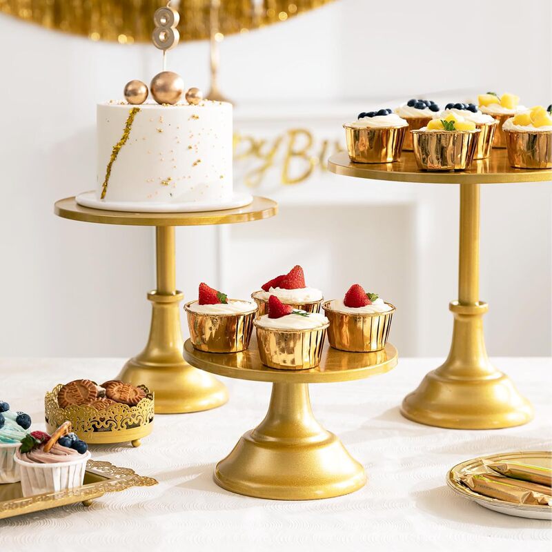 Wedding Wrought Iron Cake Stand Party Low Cake Display Stand Wedding Dessert Table Cake Plate Prop Set Light Luxury