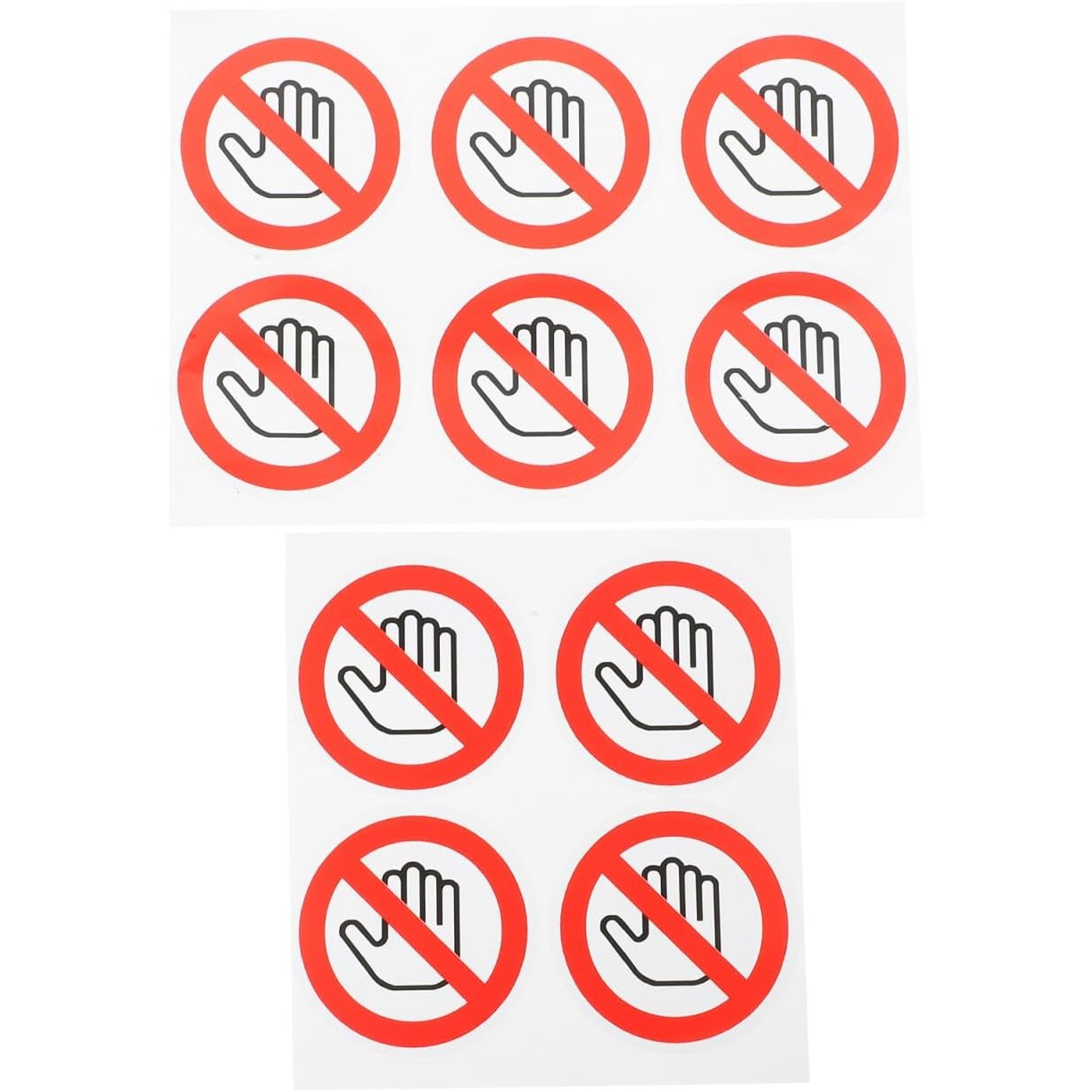 工业警示不触碰贴纸10片自粘防滑安全标识