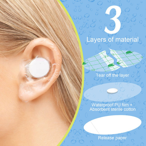 SEFUDUN Waterproof Ear Patch for Toddlers Bathing and Ear Protection Artifact Shampoo and Ear Protection Patch Swimming Ear Protection Patch 60PC