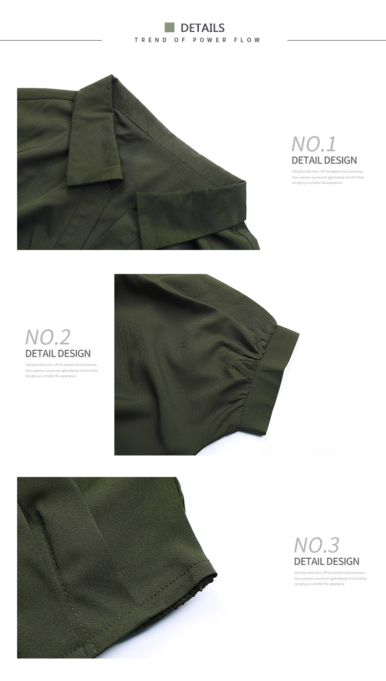 short Lapel Solid Color Slim-Fitting Short-Sleeved Shirt NSYYF61495