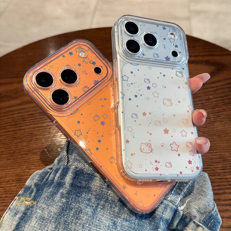 New 18 Apple phone case, wholesale for cross-border sales, transparent space-themed case, full-coverage, drop-resistant, with precise cutouts, silicone material, compatible with 17/16/15 models
