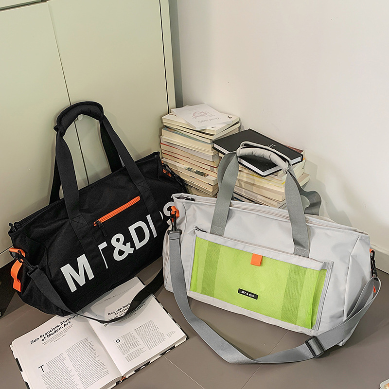 Bolsa de viaje de corta distancia, bolsa de fitness de natación de separación seca y húmeda para mujer, bolsa de ejercicio de entrenamiento de almacenamiento de gran capacidad, bolsa de equipaje de mano