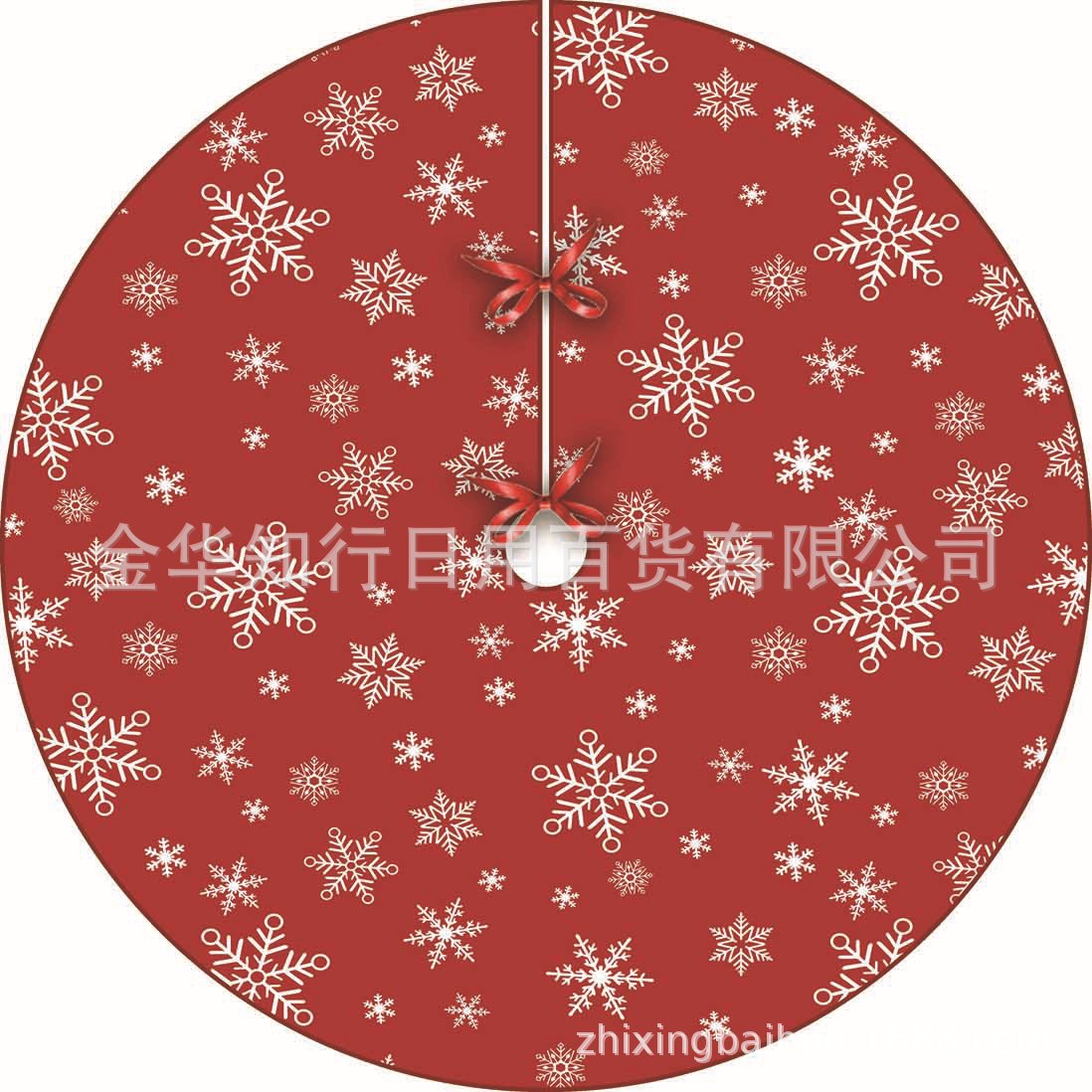 Nueva falda de árbol de Navidad FIESTA DE Navidad copo de nieve muñeco de nieve alce impreso franela árbol de Navidad diseño inferior alfombra de piso