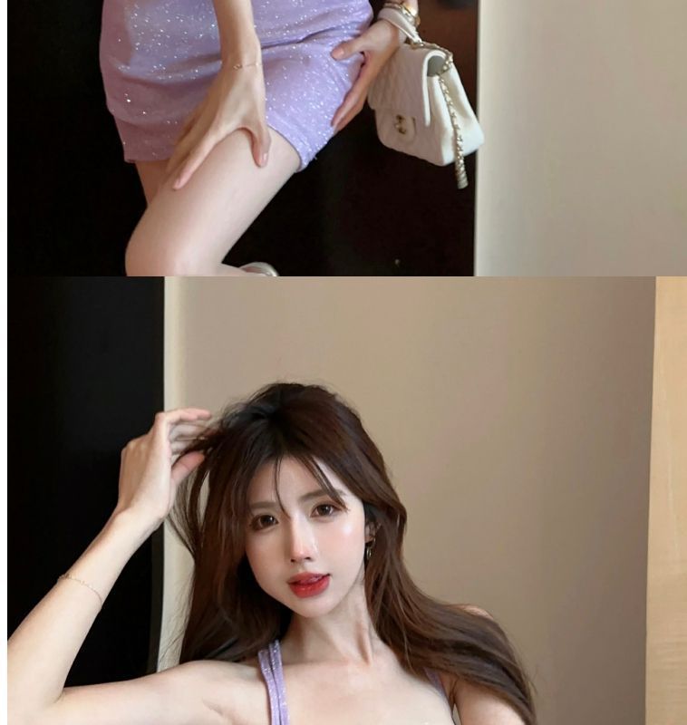 Summer Waist Bag, Hip Temperament, Socialite, Sweet And Spicy Dress, Shiny And Sparkling, Backless Strap, Suspender Skirt, Children_ecoleips.com