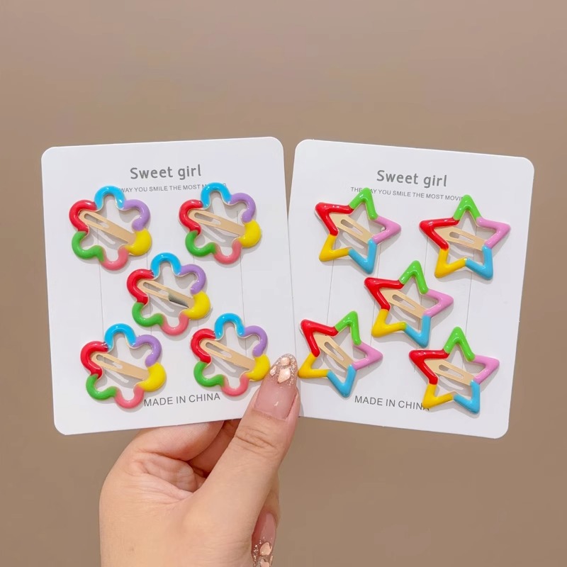 Niña pentagonal broca de cabello BB dopamina y2k broca de cabello dulce fría broca de cabello fría broca de cabello fría