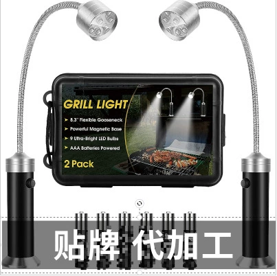 Шланг лампа фонарик 9LED с магнитом Гибкая барбекю работы лампы наружного аварийного освещения оптом