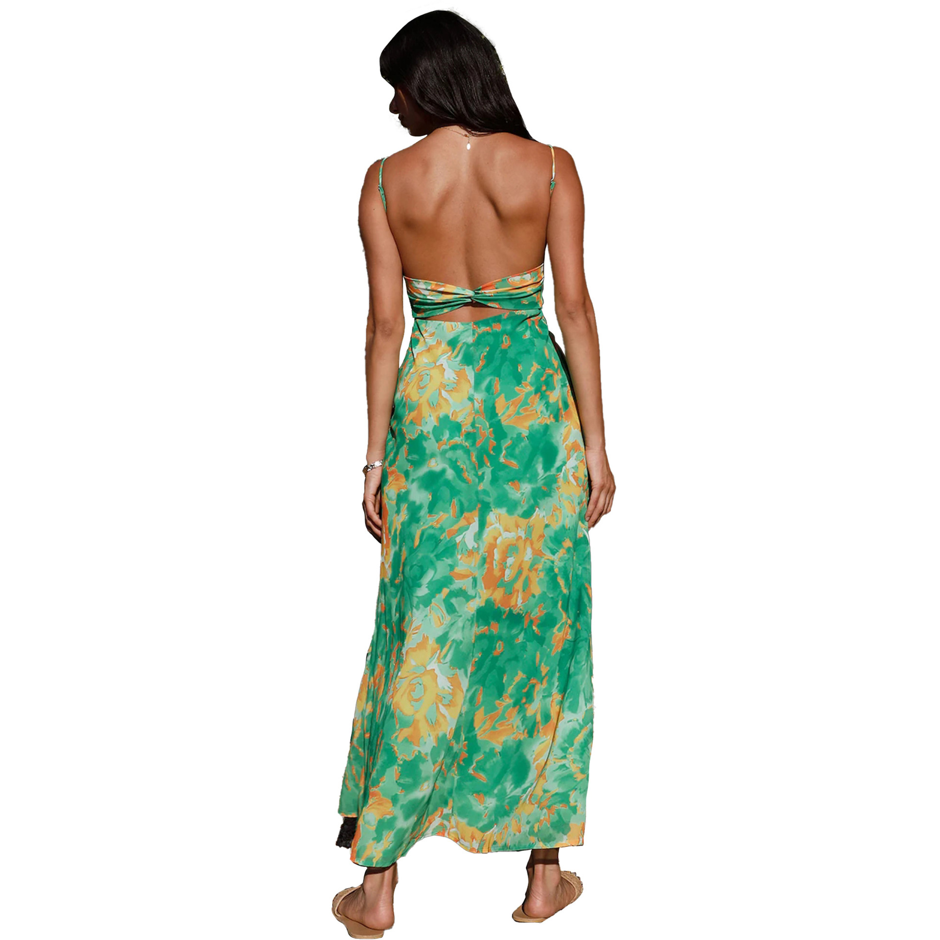 315g Weight Midi Dress Dress Length Type Sleeveless Sleeve Length Strap Dress Dresses Type Spandex, Polyester Fabric Type Mid Waist Waist Line Holiday, Daily Occasion Strap Neckline Slim Fit Type Color Block, Painted Flower Pattern Summer Season Women's Gender Printing, Zipper Design Vacation Style Wholesale Women's Vacation Printing Zipper Color Block Painted Flower Holiday Daily Strap Sleeveless Strap Dress 18
