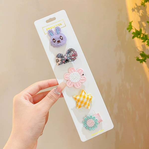2#Cute purple rabbit sweat fur clip