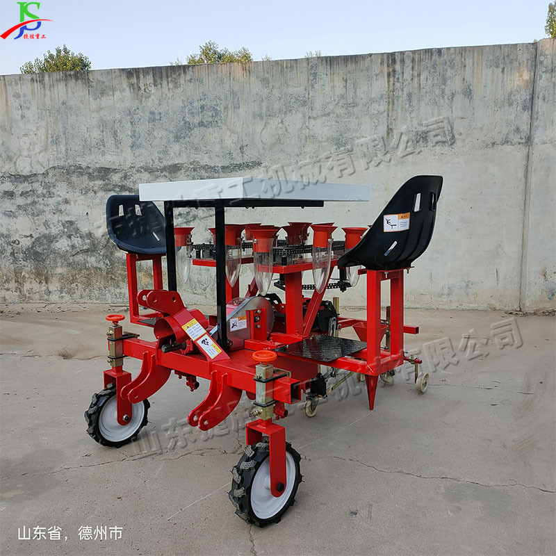 Tractor con máquina de Trasplante de película vegetal tazón planta de plántulas máquina de siembra bloque agrícola equipo de trasplante de semillas