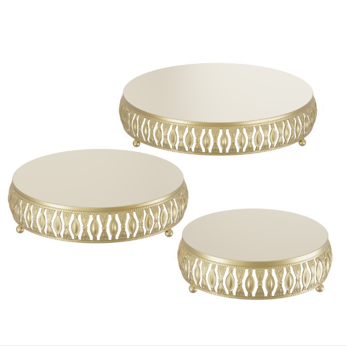 Estante de pastel europeo props de boda de encaje plato de pastel de boda dorado decoración de postre de hierro forjado marco de bocadillos se puede ajustar image 6