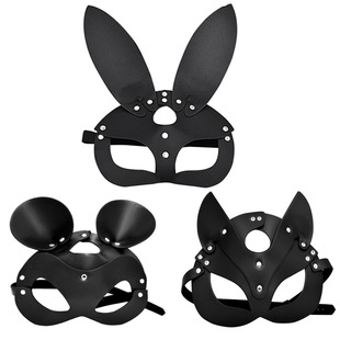 Factory store wholesale sex products adult toy leather leather leather rabbits mask eye mask eye love toys