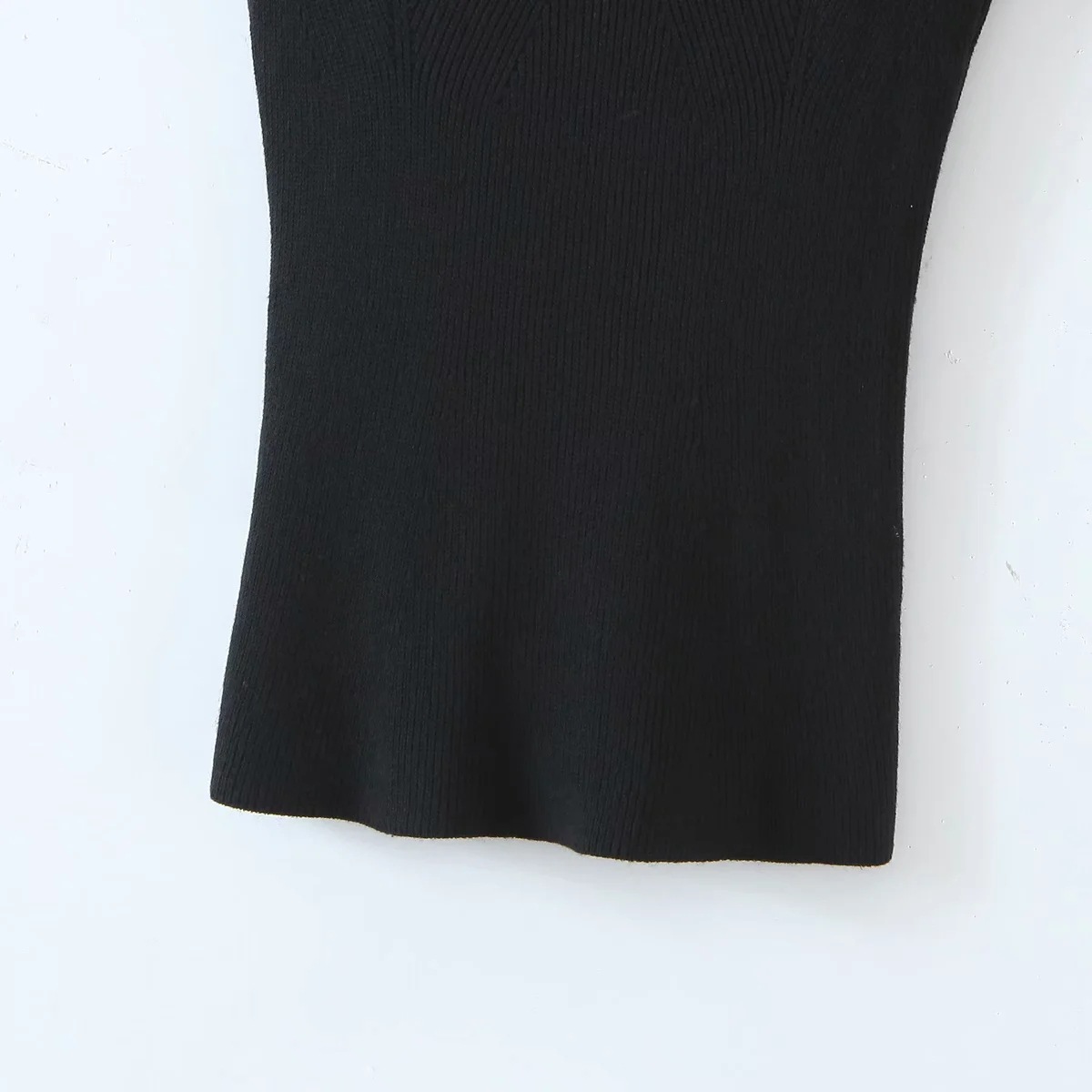 sexy knit square neck T-shirt NSAC41371