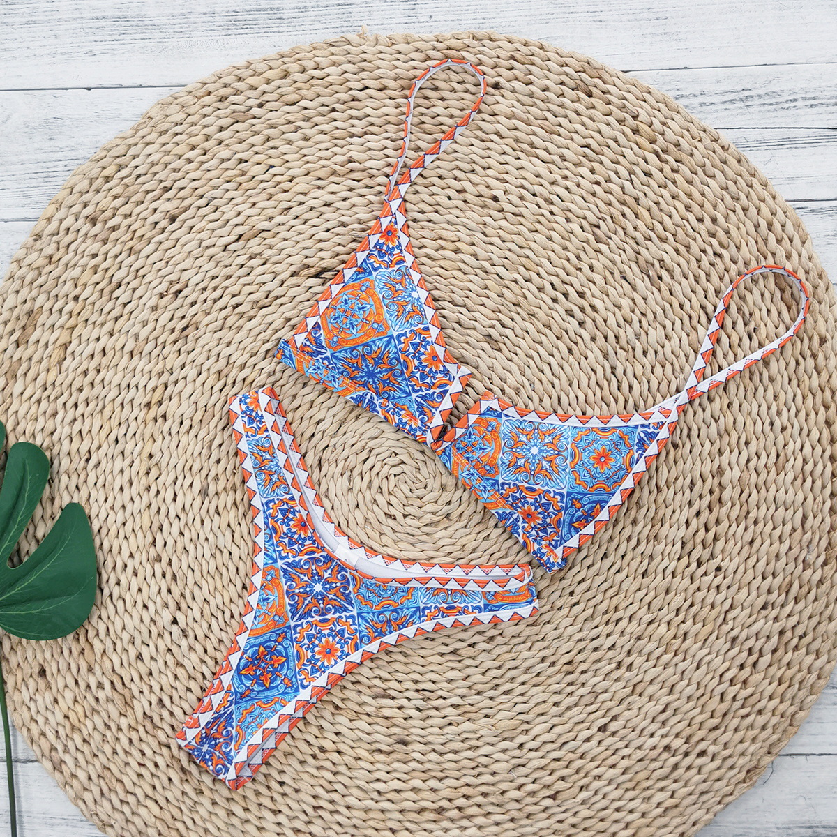 126g Weight Sexy Feel Of Sensation Mid Waist Panties Waist Bikini Panties Style Bralette Bra Category Polyester Fabric Type 2 Pieces Set Quantity Swimming Pool, Beach Occasion Multicolor Pattern Women's Gender Women's Multicolor 2 Pieces Set Bikinis Swimwear 11