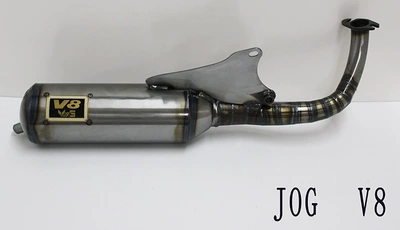 Suitable for Taiwan V8JOG50JOG90 modified exhaust pipe large displacement manual exhaust BWS JOGV8DIO (Motorcycle exhaust pipe) - jog-v8