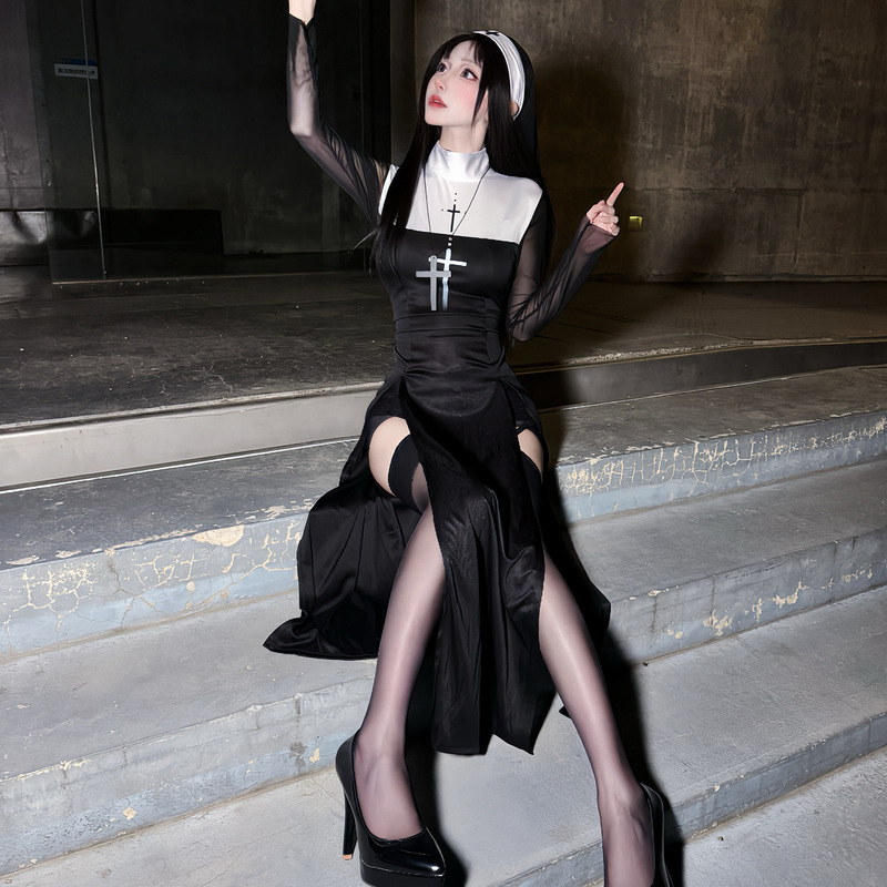2026 Halloween Adult Costume Role-Playing Sexy Nun Outfit Carnival Cosplay Performance Costume