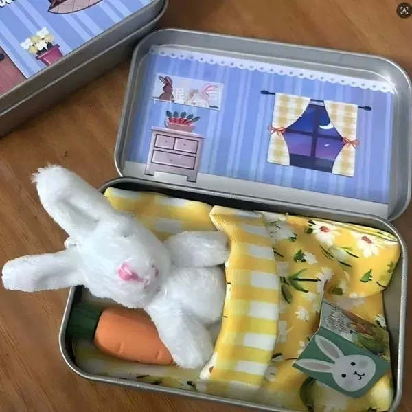 2026 new mini rabbit plush toy set, cross-border bunny plush, Instagram-style cartoon doll, gift