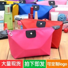 キャンディーカラーの多機能ポータブル化粧品袋ナイロン餃子化粧品袋防水収納トイレタリーバッグロゴ卸売