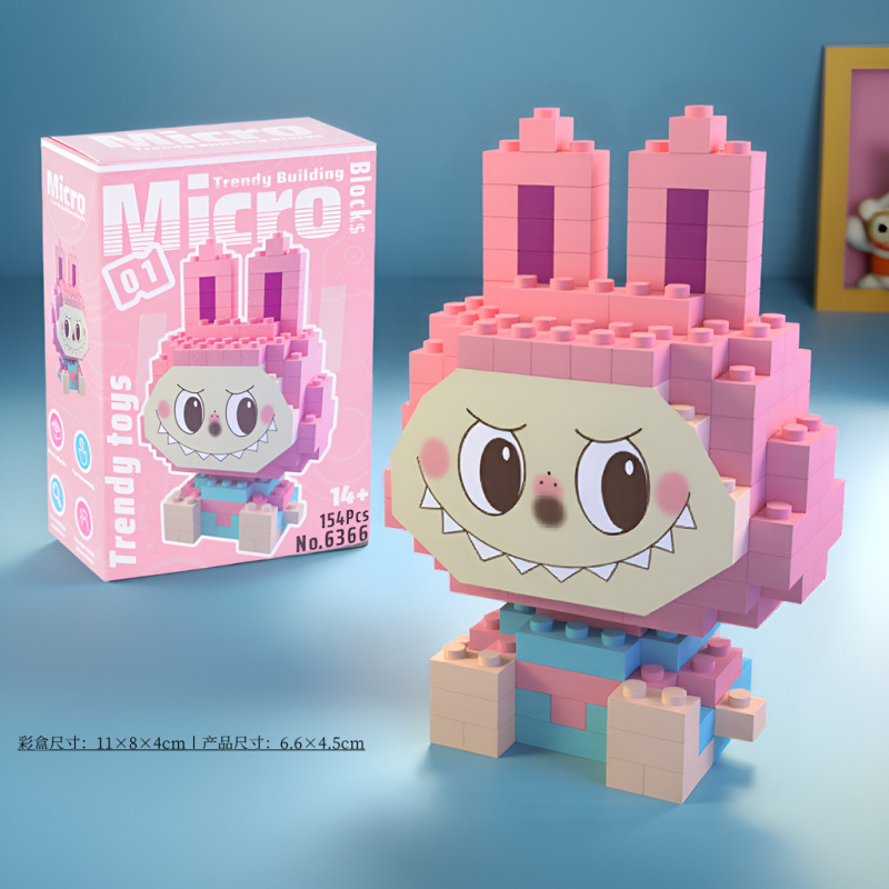 レゴビルディングブロック、小さな粒子ビルディングブロック、ステッチ漫画ブラインドボックスビルディングブロック、男の子と女の子向けの子供用知育玩具と互換性があります。|undefined