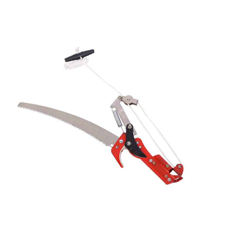 Fábrica de herramientas de jardín dos poleas cortadoras de ramas altas recolección de cuchillas de sierra de cinta de fruta hechas a mano 2 en 1 cortadoras de ramas altas