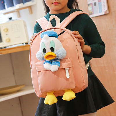 兒童包2021新款卡通可愛鴨子雙肩包幼兒園書包洋氣女童小背包外貿