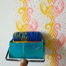 印花滚筒刷墙工具 液体壁纸漆模具墙面印花滚花滚筒花纹装饰机寸
