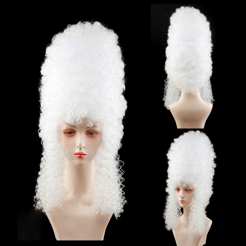 European and American Party Stage Performance Wig Carnival Night Afro Medieval Classic Retro High Hat Wig European and American Party Stage Performance Wig Carnival Night Afro Medieval Classic Retro High Hat Wig