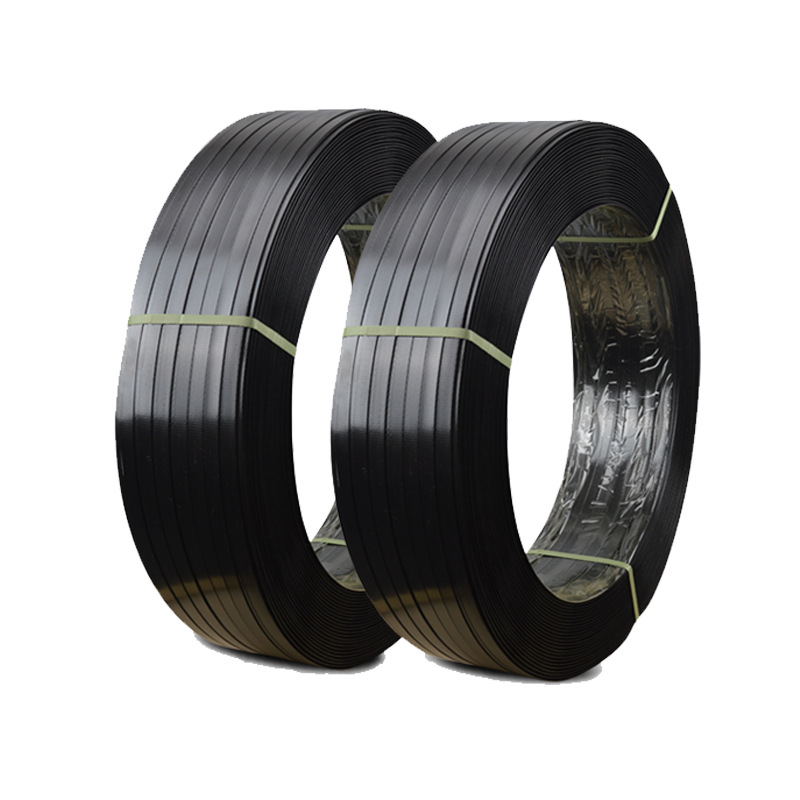 1608塑钢打包带pet黑色包装带手动打包机捆绑带扣机用热熔捆扎带