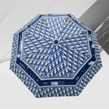 轻奢经典潮牌雨伞自动晴雨迪家黑胶伞防晒折叠太阳伞工厂一件代发