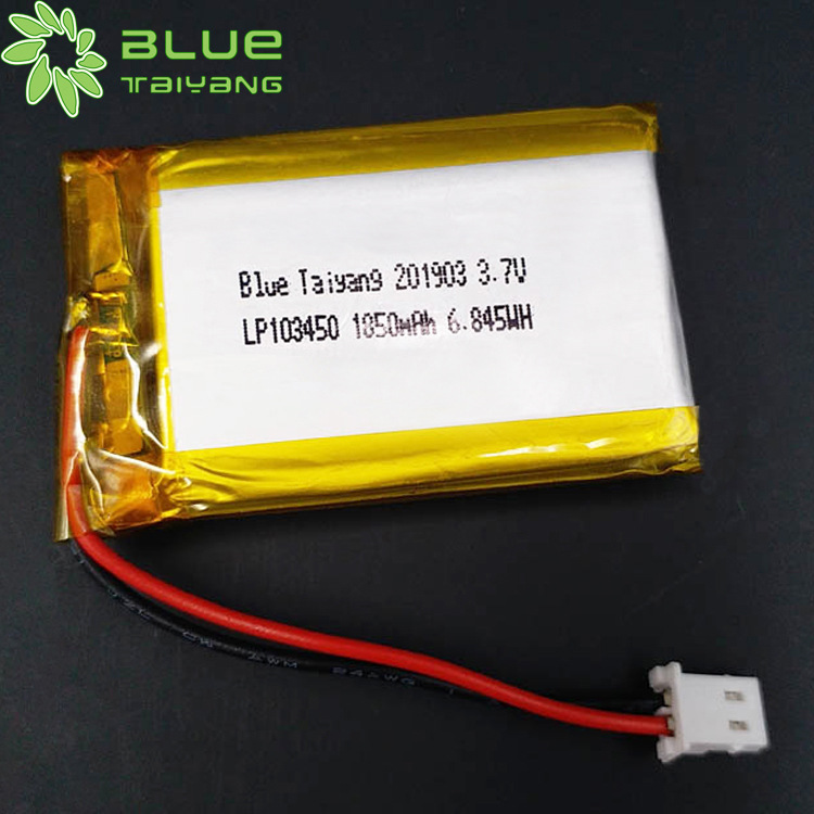 983450 103450聚合物锂电池1800mah富氧水杯3.7加湿雾化顺锂电池