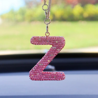 Letter Car Pendant for Women | Car hanging - z-letter-car-pendant-pink