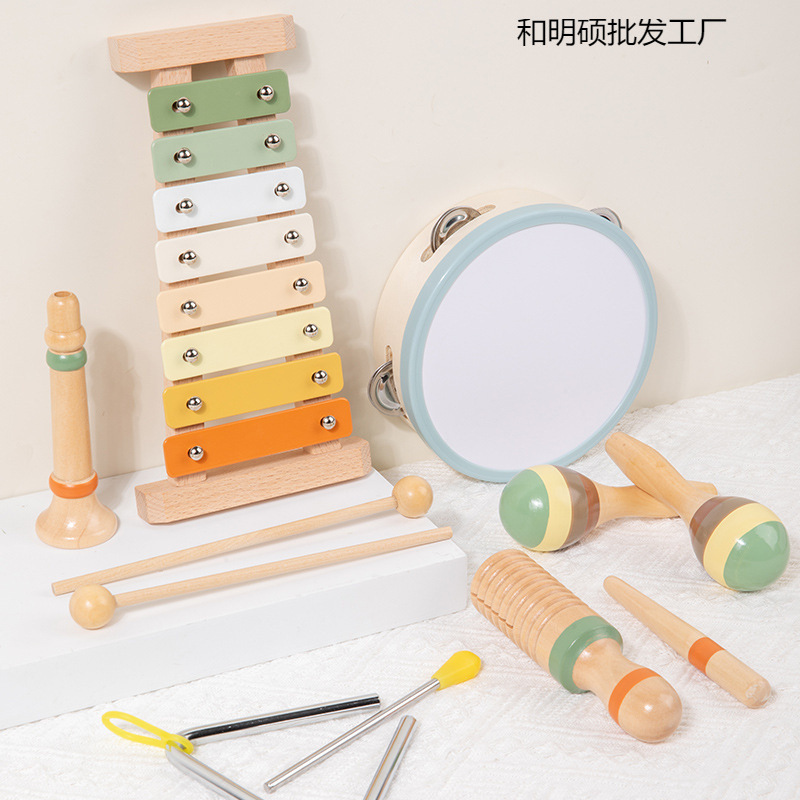ORFF 어린이 타악기 음악 조기 교육 8 톤 구타 피아노 박수 드럼 구타 공 손 구타 드럼 장난감