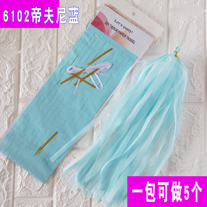 Fijación de papel al por mayor 5 / paquete de cinta de color tirar de flores decoración de la habitación de bodas suministros de fiesta europeos y estadounidenses