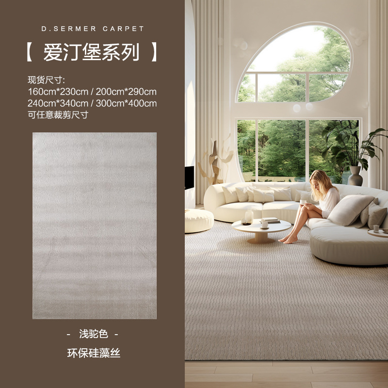 Gran área de alfombra de Guangdong sala de estar cubierta de seda de diatomitas protección ambiental alfombra de cama del dormitorio ultra suave sensación de pies sólidos personalizados