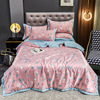 Tencel Summer quilt Four piece suit soft air conditioner The quilt core washing Double bed Cool in summer gift summer Thin section quilt