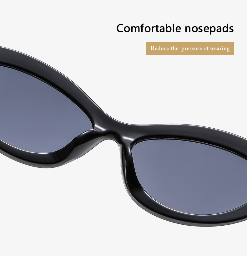 60g Weight Full Frame Glasses Structure Sunglasses Classification Ac, UV400 Protection Lens Material Cat Eye Glasses Style Outdoor, Travel Occasion Solid Color Pattern Women's Gender Simple Style, Streetwear Style Black Color Simple Style Streetwear Solid Color Ac UV400 Protection Cat Eye Full Frame Women's Sunglasses 4