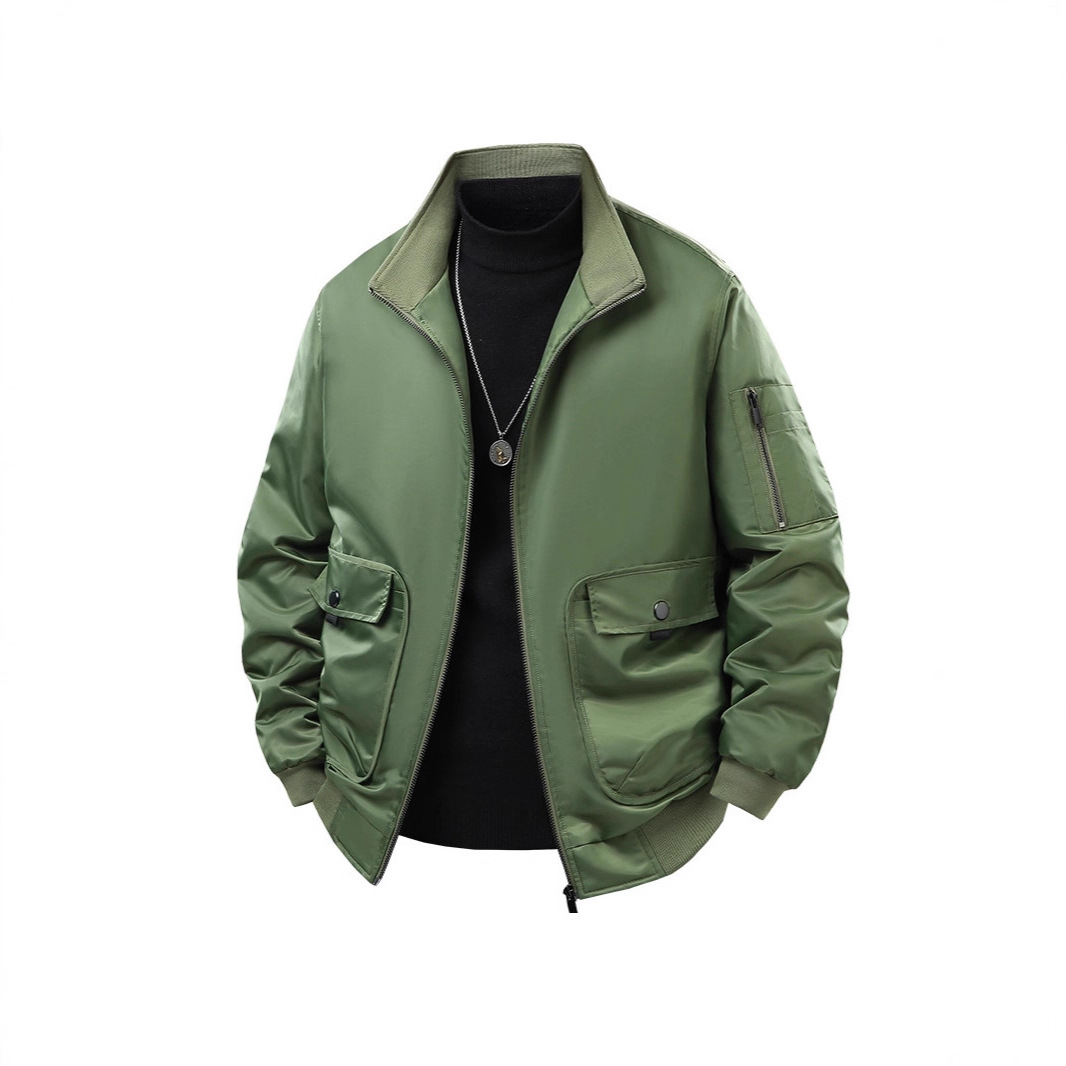 New Overalls Multi-bag Jacket Spring And Autumn Jacket Lapel Jacket_voghion.com