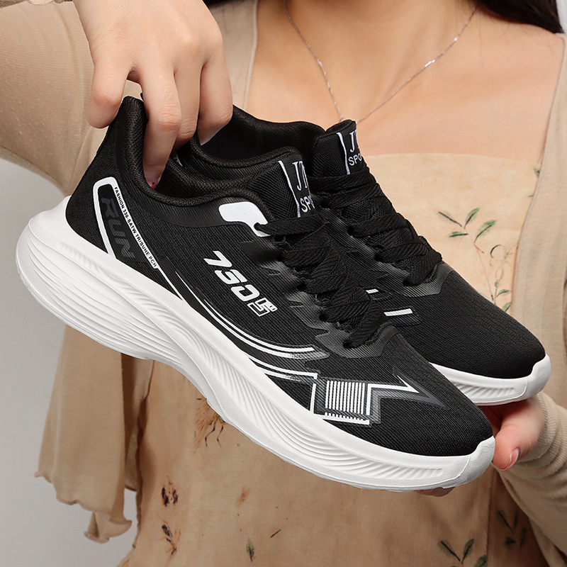 Zapatos mujer primavera y otoño nuevo estilo calzado deportivo casual mujer transpirable ligero zapatos para correr zapatos de mujer suela suave sin pies cansados zapatos adhesivos