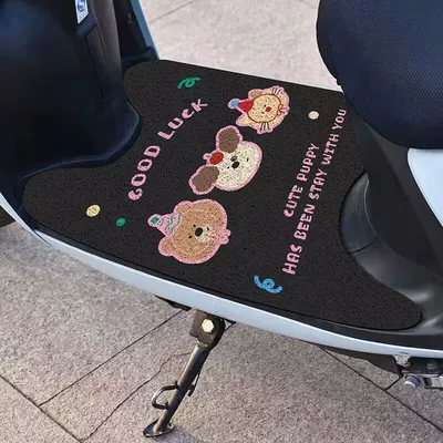 Mats, Universal Anti-Slip, Wear-Resistant, Dust-Removing | Avtomobil döşəmə paspasları - three-lucky-dogs-3050cm-silk-circle-foot-mat
