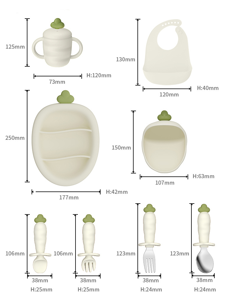 Carrot Feeding Set White