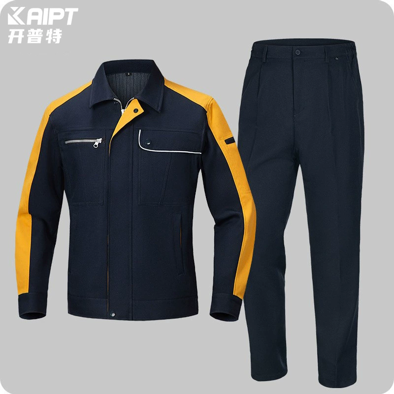 Трансграничная рабочая одежда на молнии, костюм, мужской подходящий цвет, пальто с длинными рукавами и принтом логотипа, чехол из полиэстера, хлопчатобумажная Спецодежда, мастерская, ремонт машин, одежда