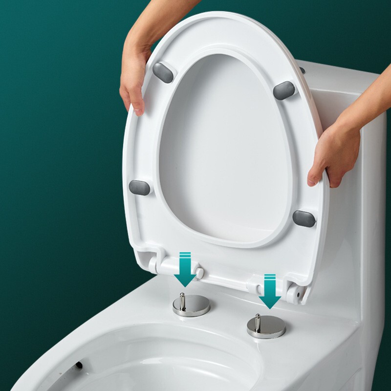 Universal Thickened Toilet Seat Cover for Old-Style Toilets, Urea-Formaldehyde Seat Ring, Female Gasket, Flushing Accessories, Slow Descent