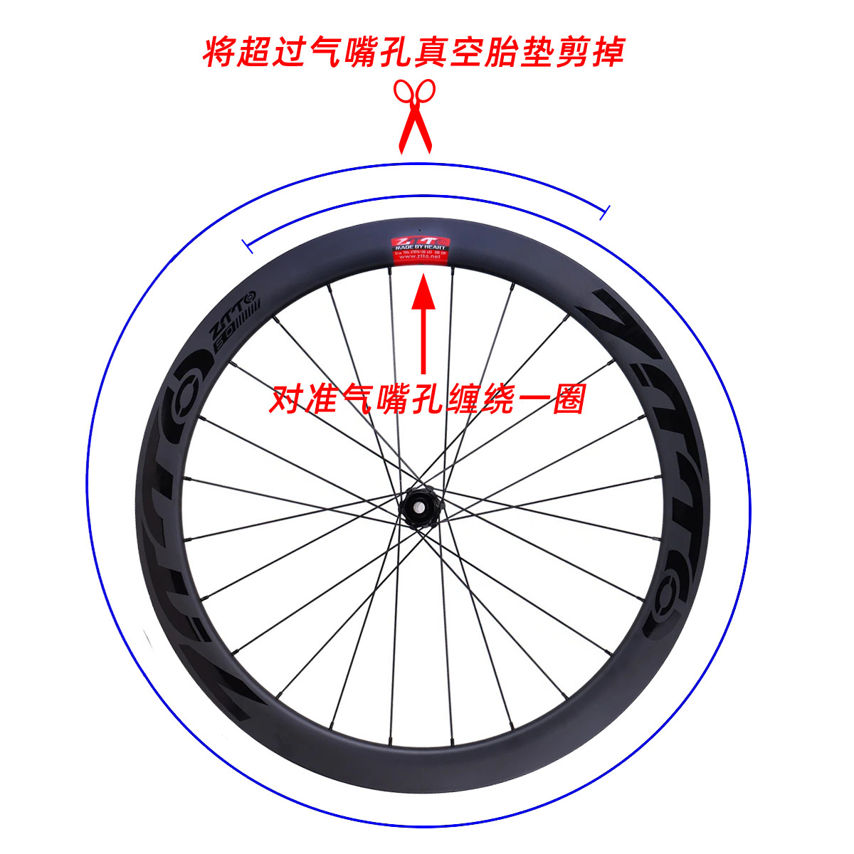 Almohadilla de neumático de vacío para bicicleta de montaña ZTTO 26/27.5/29 Juego de ruedas de vacío 700C Almohadilla de alta presión