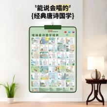唐诗有声挂图儿童早教挂画古诗发声墙贴唐诗三百首幼儿启蒙点读
