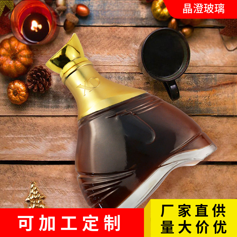 源头工厂水晶玻璃瓶葡萄酒分装瓶威士忌空瓶汽水饮料空瓶