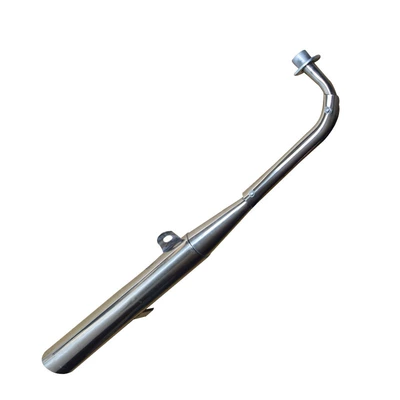 Motorcycle exhaust pipe 70 Moped 48 Stainless Steel - jialing-90-oblique-head
