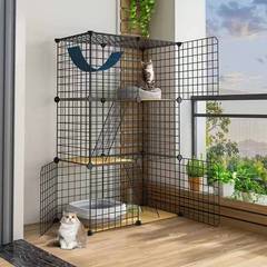 Cat cage household villa super large free space indoor with toilet small cat house double-layer cat house cat bed