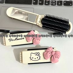 摺疊小梳子輕奢ins便攜氣墊梳氣囊梳不可拆卸鏡順發按摩一體梳子