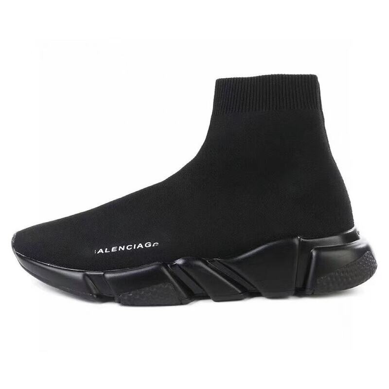 Guangzhou High-End Paris Black Casual Comfortable Sock Shoes, Unisex Sports Shoes, Thick-Soled Couple Shoes, Trendy